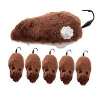 FIXOSHEE 6pièces Souris Peluche Mécanique Jouet pour Chat Lot Remontage Divertissement pour Animaux De Compagnie