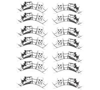 FIXOSHEE 7 Paires Faux Cils Halloween Précollés Accessoires Oculaires Uniques Cils Denses Exagérés pour Maquillage de Scène Cosplay et Fêtes Masquées