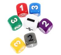 FIXOSHEE 7 pièces Dés Mathématiques Éducatifs avec Signes Arithmétiques Clairs Jeu Apprentissage pour Garçon Fille Résistant Aux Chutes pour Classe et Maison