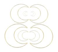 FIXOSHEE 8 pièces Anneaux Métalliques Forme de Lune pour Attrape-rêves Cercles Fer pour Macramé et Décoration Murale DIY Cadres Résistants pour Couronnes et Projets Artisanaux