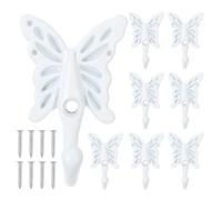 FIXOSHEE 8 pièces Crochets Rétro Alliage Robuste Crochets Muraux Européens pour Vestiaires et Armoires Accessoires Métalliques Décoratifs pour Rangement Vêtements