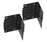 FIXOSHEE 8 Pièces Équerres Angle Renforcées pour Jardinière Surélevée Supports Métalliques Noirs pour Cadre de Plate-Bande Fixation Robuste et Facile à Installer