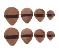 FIXOSHEE 8 Pièces Lot de 8 Éponges à Maquillage Goutte D’Eau - Mini, S, M, L - Applicateur de Fond de Teint Liquide et Houppette à Poudre Portable - Ultra-Douces, Adaptées Visage,