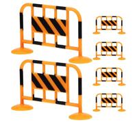 FIXOSHEE 8 pièces Lot de Mini Barricades de Signalisation Colorées pour Décoration de Micro-Paysage Léger et Compact pour Table de Sable et Modèles Miniatures