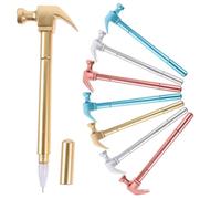 FIXOSHEE 8 pièces Lot de Stylos Encre Gel Forme Marteau Ergonomiques Dérapants pour Scolaire et Bureau Stylos Test Décoratifs avec Capuchon pour Garçon Fille et Étudiants