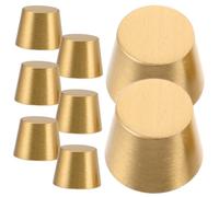 FIXOSHEE 8 Pièces Wooden Tray Feet Solid Brass Cone Shaped Riser for Jewelry Boxes Display Stands Furniture Hardware