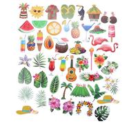 FIXOSHEE 80 Pièces Autocollants Valise Hawaii Style Étanches pour Scrapbooking DIY Décoration Plage