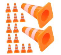 FIXOSHEE 80 Pièces Mini Cônes de Chantier Plastique Orange Extérieur de Signalisation Routière pour Fête Éducation et Jeu Imaginatif Accessoires de Contrôle de Circulation pour Garçon Fille