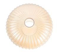 FIXOSHEE Abat-Jour en Verre Rond 250 X 150 MM Rayures, Abat-Jour pour Lampe Suspendue Ambre, Cache pour Lustre la Cuisine et Salle à Manger, Éclairage Diffus et Rétro