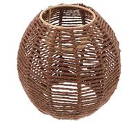 FIXOSHEE Abat-jour Rustique en Corde de Papier Tressée, Abat-jour D’ampoule Léger et Perforé Suspendre, Lustre ou Lampadaire, Décoration Intérieure pour Salle à Manger, Café ou Couloir,