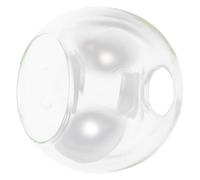 FIXOSHEE Abat-jour Verre Clair Rond avec Double Ouverture Globe Lampe Compatible Abat-jour de Remplacement pour Suspension et Ventilateur de Plafond Protège-ampoule Élégant et Facile à