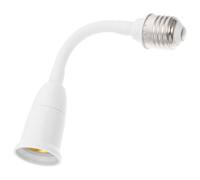 FIXOSHEE Adaptateur Douille Flexible avec Bras Rallonge Ampoule Rotative Support pour Plafonds Hauts et Éclairage Extérieur