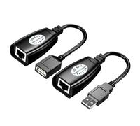 FIXOSHEE Adaptateur Rallonge USB Ethernet Femelle Prolongateur Câble Réseau Portable Compatible Souris Clavier Imprimante Transmission Rapide Plug and Play pour Bureau Maison École