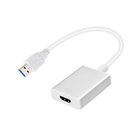 FIXOSHEE Adaptateur USB vers Convertisseur Vidéo Haute Définition pour PC Portable Moniteur et Projecteur Compatible Multi-écrans Jusqu à Sortie Audio et Vidéo Synchronisée