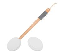 FIXOSHEE Applicateur de Lotion Dos Manche Long - Grosse Brosse pour Corps en Matériau Solide - Kit 2 Pièces Tête de Rechange - pour Autobronzant Crèmes Hydratantes et Soins Corporels