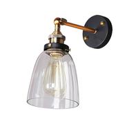 FIXOSHEE Applique Murale Décorative Fer Finition Bronze Ancien Base sans Ampoule Lampe Murale pour Couloir Bureau Balcon Style Loft Campagne Américaine
