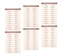 FIXOSHEE Autocollants pour Sourcils Imperméables Kit 6 Feuilles de Faux Sourcils à Transfert d'Eau Autocollants de Maquillage Effet Poil à Poil Mise Rapide et Naturelle au Quotidien
