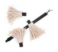 FIXOSHEE Balai à Badigeonner Barbecue avec Manche Bois Têtes de Rechange Brosse Cuisine Huile et Sauce pour Cuisson Grillade et Pâtisserie Brosse Gril et Pratique