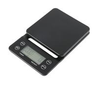 FIXOSHEE Balance Café Électronique avec Minuterie Précision Professionnelle Écran LCD Silicone Antidérapant et Batterie Incluse Balance de Cuisine Numérique pour Cuisson et Préparation Du