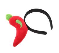 FIXOSHEE Bandeau Amusant Piment Rouge Vif Serrage-Tête Carnaval en Plastique Léger Accessoire Cheveux pour Fête Cosplay Halloween et Soirées Déguisées Couvre-Chef Original pour Femmes