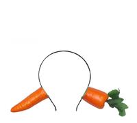 FIXOSHEE Bandeau Cheveux Femme Créoles Carotte en Mousse Orange Vif Accessoire de Fête et Déguisement Halloween Adulte Parodie Cheveux Originale et Légère pour Événements Festifs