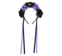 FIXOSHEE Bandeau Halloween avec Roses Imitation pour Costume Femme Fête Mascarade Accessoire Cheveux et Confortable Couleur Aléatoire