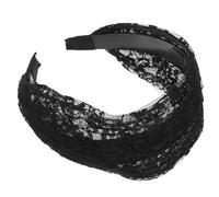 FIXOSHEE Bandeau Large en Dentelle Noire pour Femme et Fille Accessoire Cheveux Élégant Taille Unique Léger et Confortable pour Usage Quotidien et Occasions Spéciales