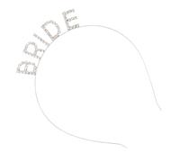 FIXOSHEE Bandeau Mariée Lettre Bride avec Argenté Accessoire Mariage Élégant pour Enterrement de Vie de Jeune Fille et Soirées Prénuptiales