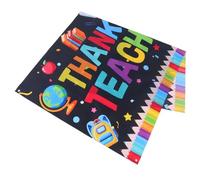 FIXOSHEE Bannière Gratitude Enseignants Tissu Décor Mural Clair et Lumineux pour Fête Enseignants Célébrations Rentrée et Diplômes