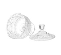 FIXOSHEE Bocal Bonbons Transparent Verre Cristal avec Couvercle Pot de Rangement Snack Organisateur de Bonbons et Boîte à Bijoux pour Mariage et Décoration Maison