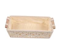 FIXOSHEE Bohemian Style Woven Storage Box for Tissue Organization Handmade Cotton Rope Basket with Rustic Design Decorative Cube for Bathroom and Shelves