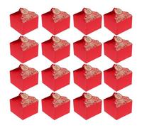 FIXOSHEE Boîte à Bonbons Créative en Papier Grosse Taille Pompon Rouge Lot de 20 Pièces Emballage Portable pour Mariage et Fête Style Chinois Traditionnel Contenant Léger et Résistant
