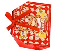 FIXOSHEE Boîte à Gâteau De Fête Dragon 2024 Grand Format Ruban Doré Boîte En Papier Pour Fête Du Printemps Étui à Bonbons Et Biscuits Emballage Présent Pour Festivités Familiales Et Célébrations