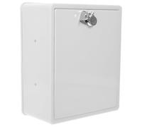 FIXOSHEE Boîte à Lait Verrouillable Murale Coffret De Livraison Lait Étanche Acier Robuste Blanc Protection Antivol avec Serrure Usage Extérieur Livraison De Solide pour Abonnement Quotidien