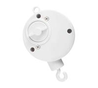 FIXOSHEE Boîte à Musique pour Bébé à Remontage par Crochet à Piston Blanc, Mobile Musical Clochettes Intégrées, D’éveil pour Lit, Stimulation Auditive et Visuelle, Mécanisme Mécanique