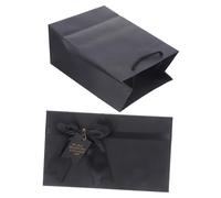 FIXOSHEE Boîte Cadeau Carrée Noire avec Ruban Décoratif Coffret Vide Polyvalent pour Mariage Anniversaire Noël et Autres