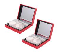 FIXOSHEE Boîte de lentille de Contact Stockage d'objectif Case de Lunettes en étui à lentilles cosmétique Accessoires de Voyage Plastique Rouge