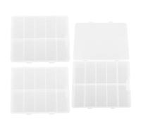 FIXOSHEE Boîte de Pièces de Clous en Polypropylène Transparent, Lot de 3 Organisateurs Compacts pour 500 Éléments Nail Art, Solution Rangement pour Onglerie et Usage Style