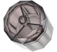 FIXOSHEE Boîte de Rangement en Acrylique Transparent 3 Compartiments 8,9 X 8,6 Cm pour Outils de Cils et Maquillage, Porte-cotons-tiges Hygiénique Multi-usage, Trousse Compacte pour Voyage