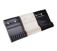 FIXOSHEE Boîte de Rangement Multifonction pour Ciseaux de Coiffure, Support pour Outils de Coiffure en Abs Écologique, Capacité 6 Paires, Couleur Noire, Fournitures de Salon Portable