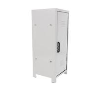 FIXOSHEE Boîte de Rangement pour Maquillage en Métal Émaillé Blanc Brillant, Petit Organisateur Compartimenté avec Couvercle, Tiroir Décoratif pour Bureau et Coiffeuse, Solution Compacte