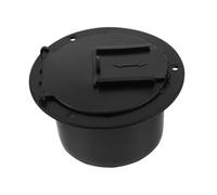 FIXOSHEE Boîte de Rangement Ronde Noire pour Câbles RV Couvercle de Trappe Multifonctionnel pour Gestion Câbles sur Yachts et Caravanes Accessoire Pratique pour Rangement Électrique