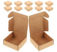 FIXOSHEE Boîte En Papier Kraft Artisanale 15 Pièces 75x75x30 Mm Emballage Polyvalent Pour Savonnette Fait Maison Bonbons Et Présents Fête Vintage La Cuisine Pâtisserie