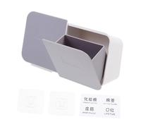 FIXOSHEE Boîte Murale pour Coton Démaquillant avec Couvercle Étanche Organisateur Pratique pour Salle de Bain Rangement Cosmétique Multifonctionnel Gris