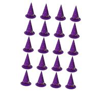 FIXOSHEE Boîtes à Bonbons Halloween de Chapeau Cartoon Lot de 20 Pièces Couleur Violette Matériau Résistant Taille pour Friandises pour Fêtes et Distribution de Bonbons