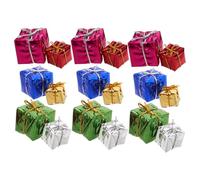 FIXOSHEE Boîtes Miniatures en Mousse pour Maison de Poupée Lot de 30 Pièces Multicolores Décorations de Scène Miniature pour Noël Accessoires Mini Présents pour Bricolage et Décoration