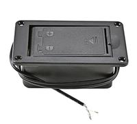 FIXOSHEE Boîtier Batterie Plastique Noir pour Batterie Active de Guitare Basse Compartiment de Remplacement pour Pickup Électrique Léger et Pratique