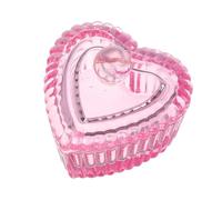 FIXOSHEE Bol Dappen Verre Cristal Iridescent Forme de Cœur avec Couvercle Support Pratique pour et Liquide Tasse à Ongles Japonaise pour Manucure et Nail Art