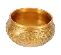 FIXOSHEE Bol Feng Shui Cuivre Pur avec Double Poisson Ornement de Bassin à Trésor pour Salon et Entrée Décoration Intérieure Chance et Attracteur de Prospérité