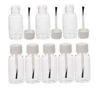 FIXOSHEE Bouteilles de Vernis à Ongles Vides 8 Pièces Flacons Rechargeables 20Ml avec Brosse Intégrée Récipient Transparent pour Huiles et Soins des Ongles Création de Couleurs Salons Déplacements